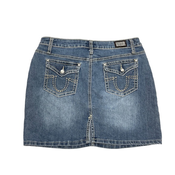 Earl jeans vintage denim skirt size 10 US washed blue size Y2K Jeans - Picture 11 of 12